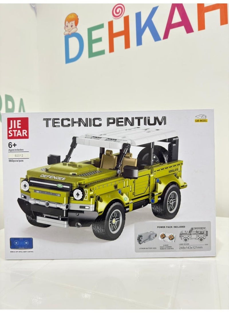 جي ستار مجموعة مكعبات بناء سيارة ديفندر للطرق الوعرة تكنك بنتيوم من جي ستار (650 قطعة) - جهاز تحكم عن بعد وشحن USB - Image 2